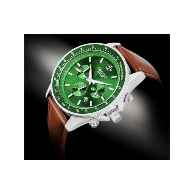 Zegarek Męski Giewont Chronograph Sapphire Brązowo Zielony GW3520-A6
