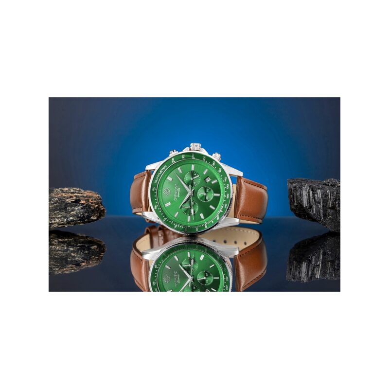 Zegarek Męski Giewont Chronograph Sapphire Brązowo Zielony GW3520-A6