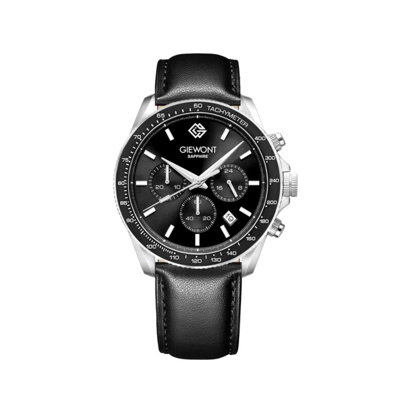 Zegarek Męski Giewont Chronograph Sapphire Czarny GW3520-A4