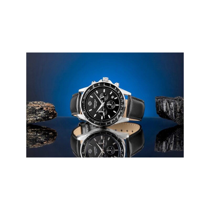Zegarek Męski Giewont Chronograph Sapphire Czarny GW3520-A4
