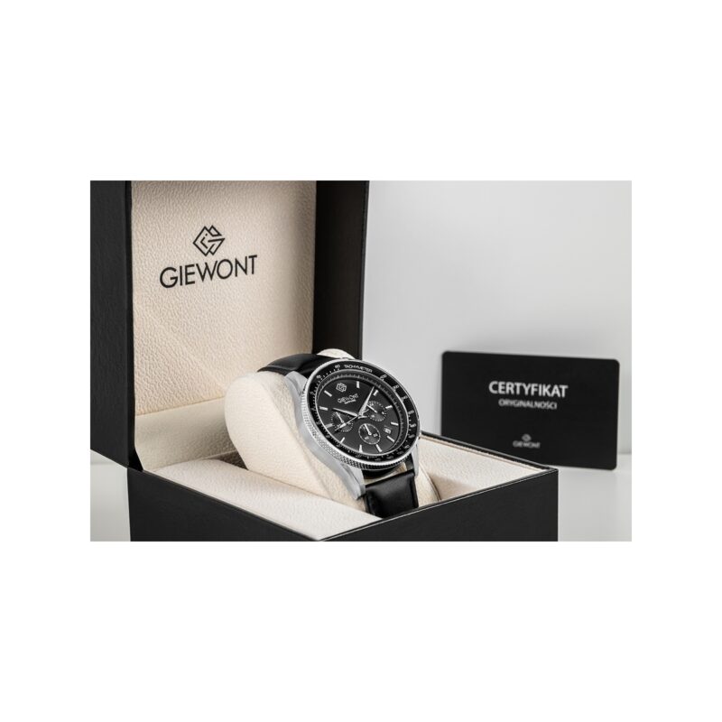 Zegarek Męski Giewont Chronograph Sapphire Czarny GW3520-A4