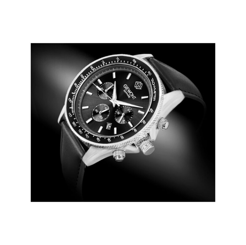 Zegarek Męski Giewont Chronograph Sapphire Czarny GW3520-A4