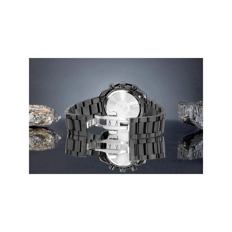 Zegarek Męski Giewont Chronograph Sapphire Czarny GW8720-B1