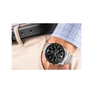 Zegarek Męski Giewont Chronograph Sapphire Srebrno Czarny GW8720-B2