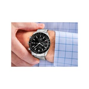 Zegarek Męski Giewont Chronograph Sapphire Srebrno Czarny GW8720-B2