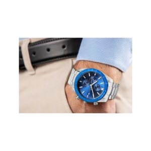 Zegarek Męski Giewont Chronograph Sapphire Srebrno Niebieski GW8720-B3