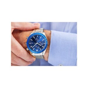 Zegarek Męski Giewont Chronograph Sapphire Srebrno Niebieski GW8720-B3