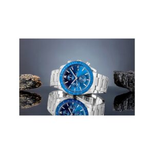 Zegarek Męski Giewont Chronograph Sapphire Srebrno Niebieski GW8720-B3