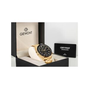 Zegarek Męski Giewont Chronograph Sapphire Złoto Czarny GW8720-B4
