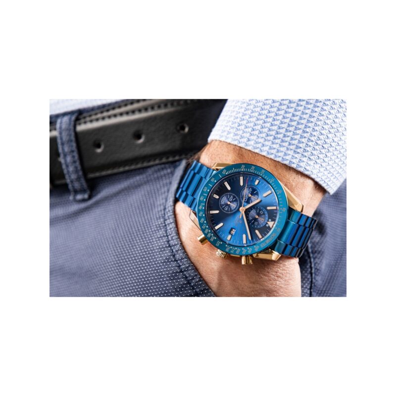 Zegarek Męski Giewont Chronograph Sapphire Niebiesko Miedziany GW8720-B5