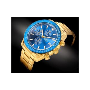 Zegarek Męski Giewont Chronograph Sapphire Złoto Niebieski GW8720-B6