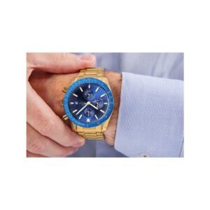 Zegarek Męski Giewont Chronograph Sapphire Złoto Niebieski GW8720-B6