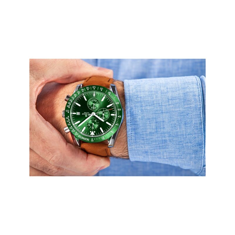 Zegarek Męski Giewont Chronograph Sapphire Brązowo Zielony GW8720-A3