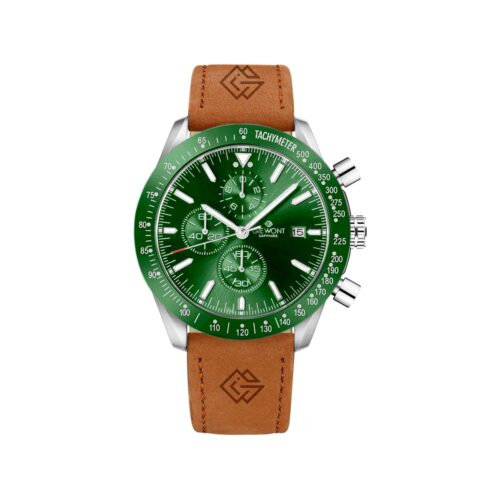Zegarek Męski Giewont Chronograph Sapphire Brązowo Zielony GW8720-A3