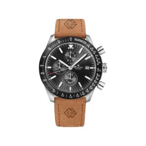 Zegarek Męski Giewont Chronograph Sapphire Brązowo Czarny GW8720-A1