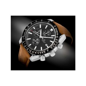 Zegarek Męski Giewont Chronograph Sapphire Brązowo Czarny GW8720-A1