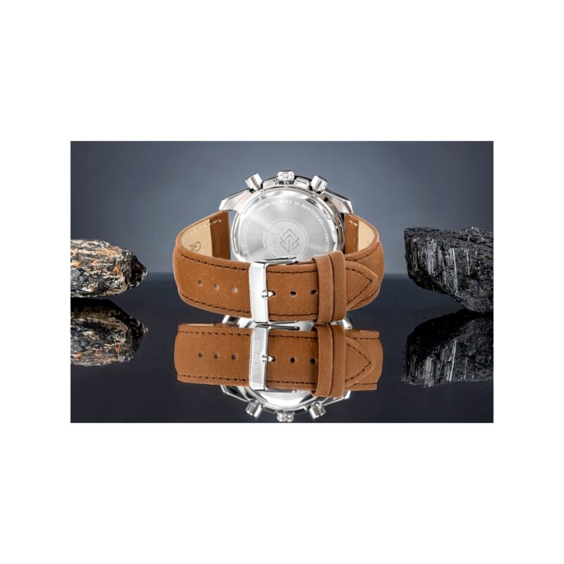 Zegarek Męski Giewont Chronograph Sapphire Brązowo Niebieski GW8720-A2