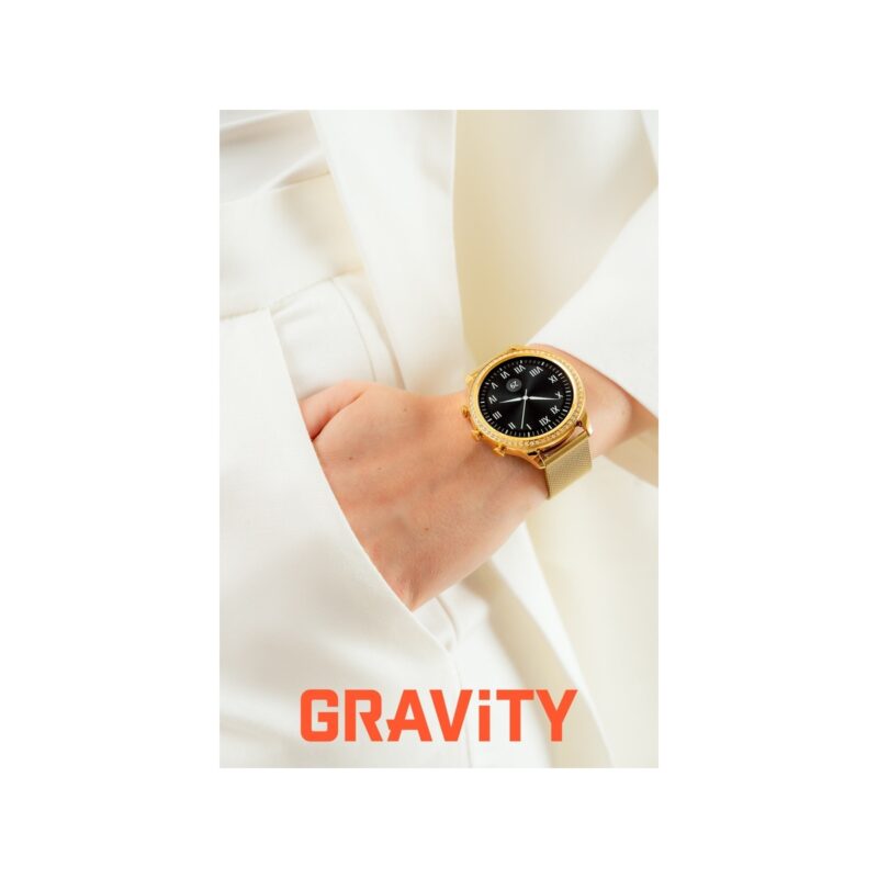 Smartwatch Gravity Złoty Pasek i Bransoleta GT5-2