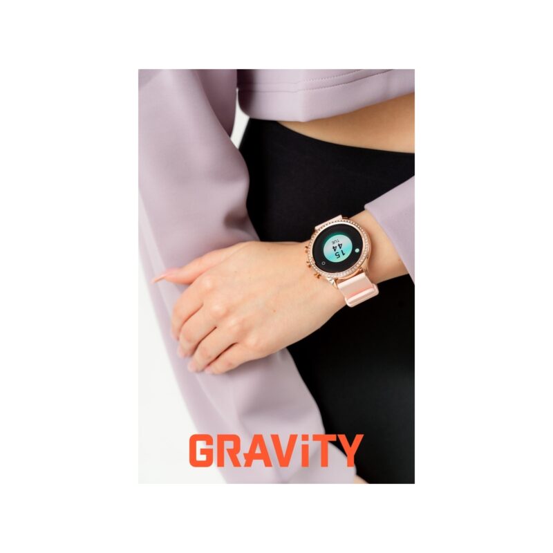 Smartwatch Gravity Różowe Złoto Pasek i Bransoleta GT5-5