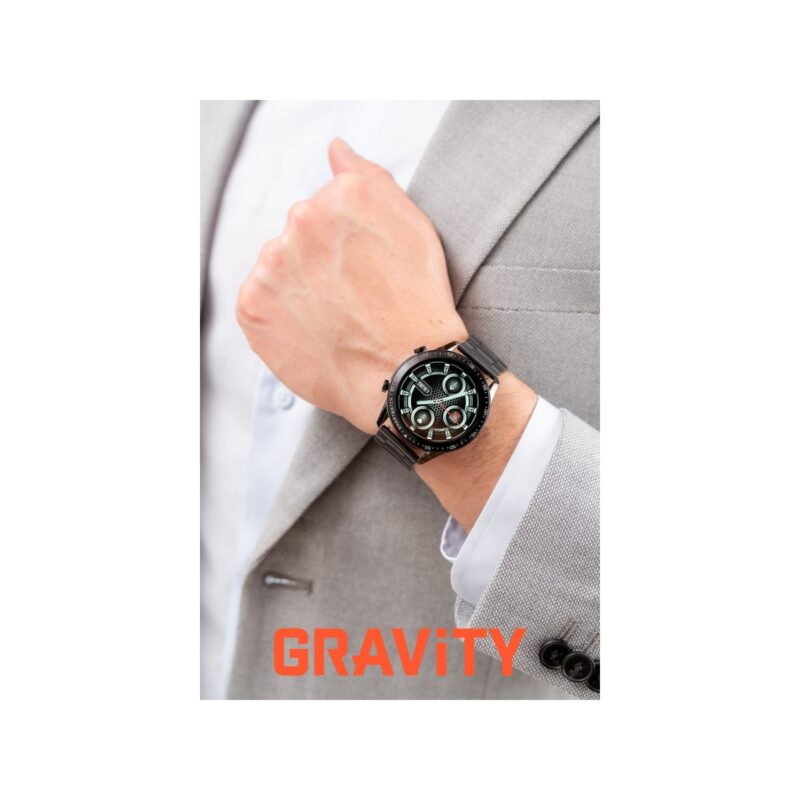 Smartwatch Gravity Czarny Bransoleta i Pasek GT10-1