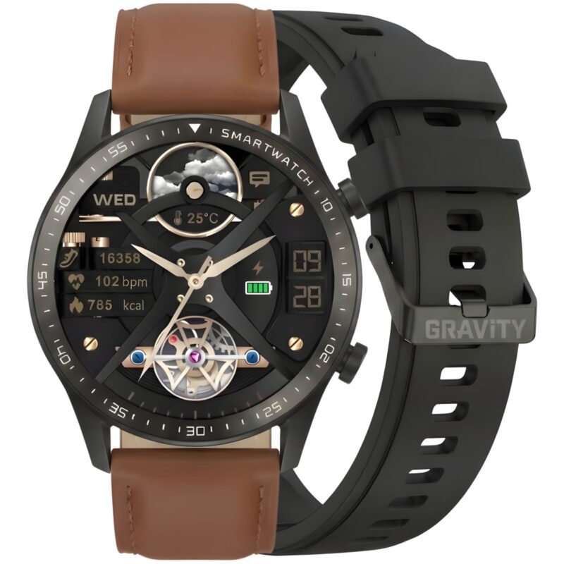 92_46_80_max Smartwatch Gravity Czarny 2 Paski GT10-4