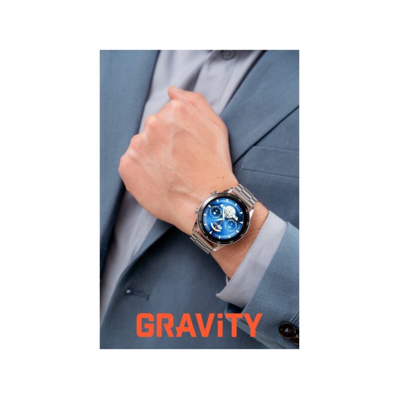 Smartwatch Gravity Srebrny Bransoleta + Pasek GT10-6
