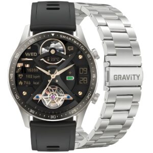 Smartwatch Gravity Srebrny Bransoleta + Pasek GT10-6