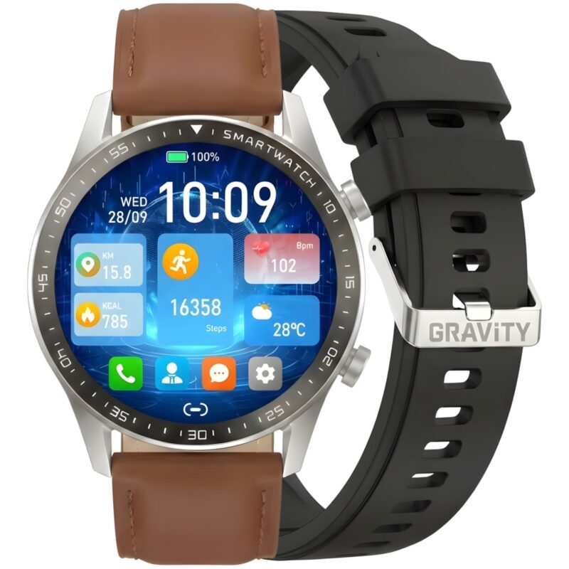 92_50_95_max Smartwatch Gravity Srebrny 2 Paski GT10-8