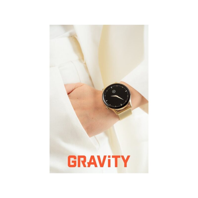 Smartwatch Gravity Złoty Pasek + Bransoleta GT11-1