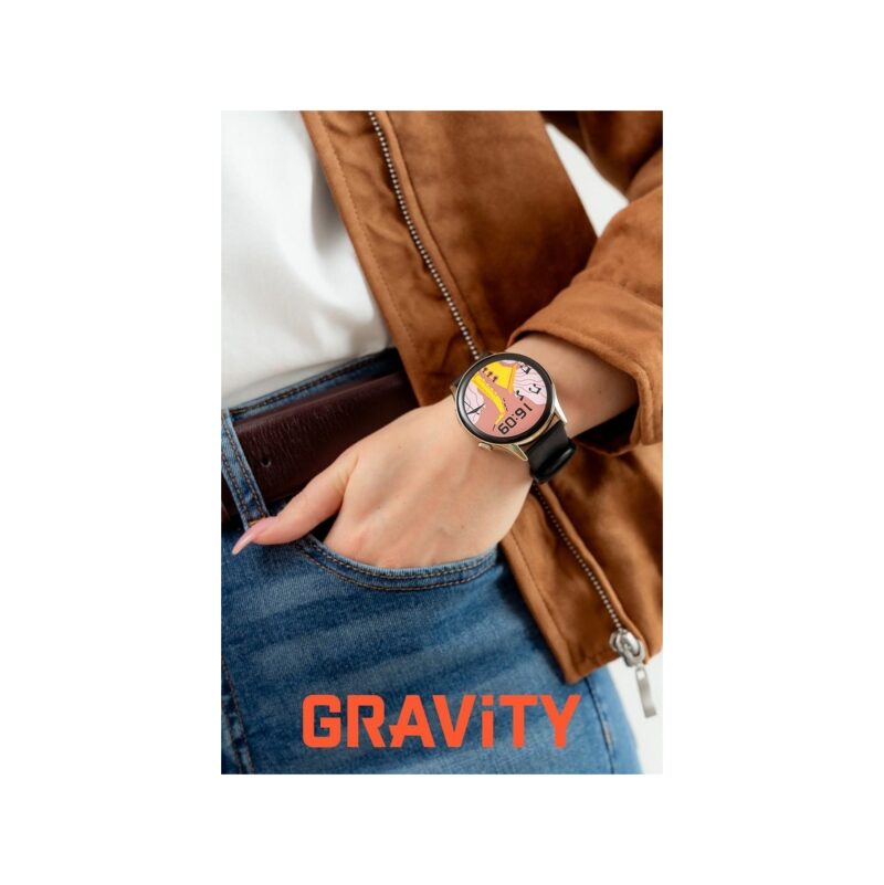 Smartwatch Gravity Złoty Pasek + Bransoleta GT11-1