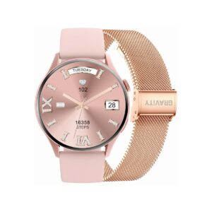 Smartwatch Gravity Różowe Złoto Pasek + Bransoleta GT11-5