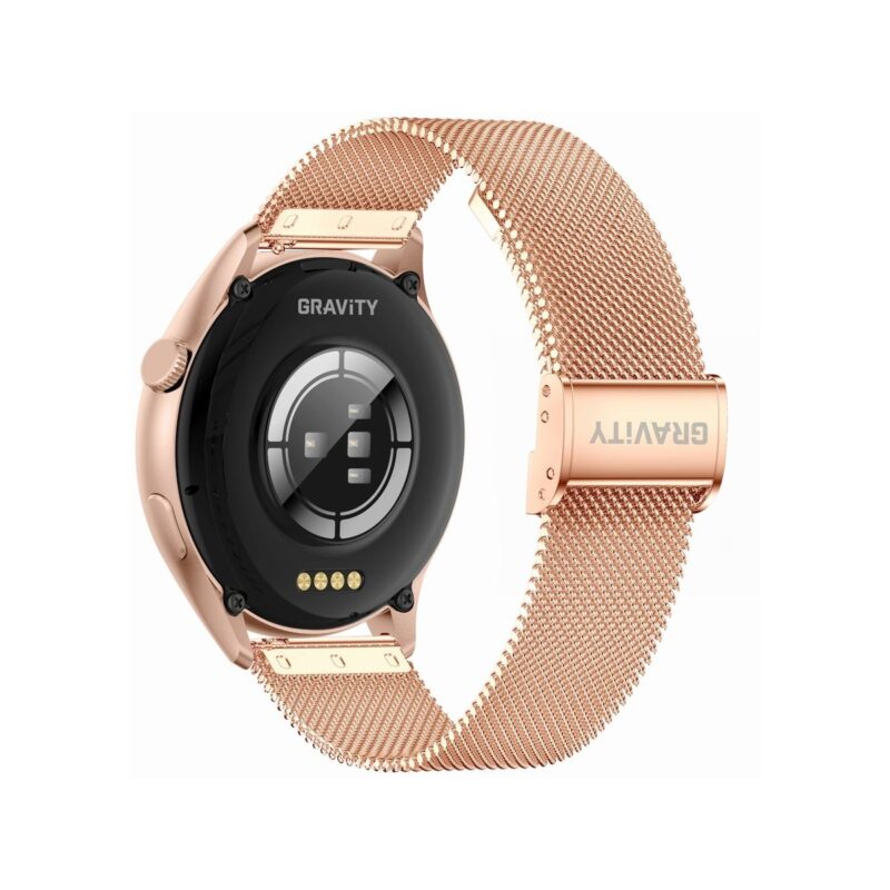 Smartwatch Gravity Różowe Złoto Pasek + Bransoleta GT11-7