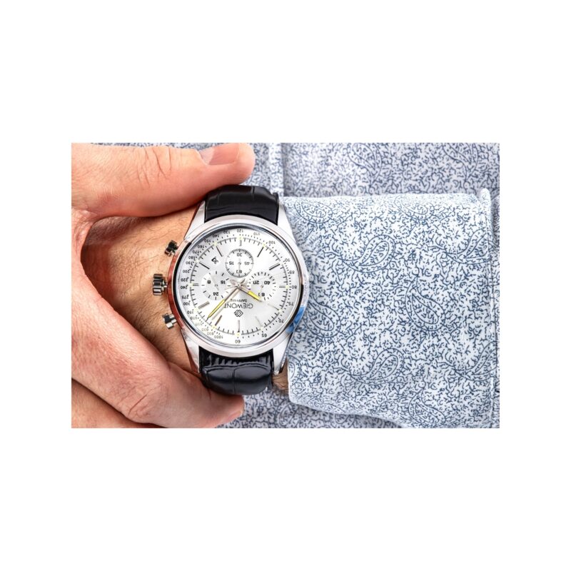 Zegarek Męski Giewont Chronograph Sapphire Srebrny GW7650-A1