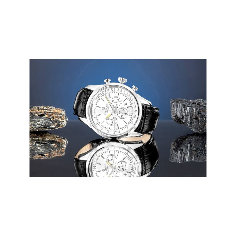 Zegarek Męski Giewont Chronograph Sapphire Srebrny GW7650-A1