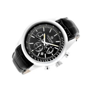 Zegarek Męski Giewont Chronograph Sapphire Srebrno Czarny GW7650-A2