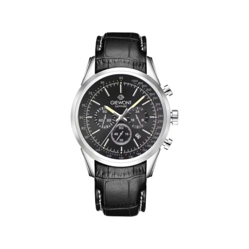 Zegarek Męski Giewont Chronograph Sapphire Srebrno Czarny GW7650-A2