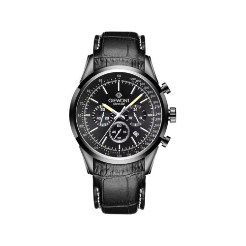 Zegarek Męski Giewont Chronograph Sapphire Czarny GW7650-A4