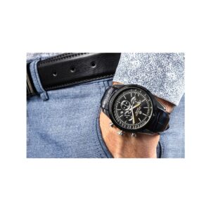 Zegarek Męski Giewont Chronograph Sapphire Czarny GW7650-A4