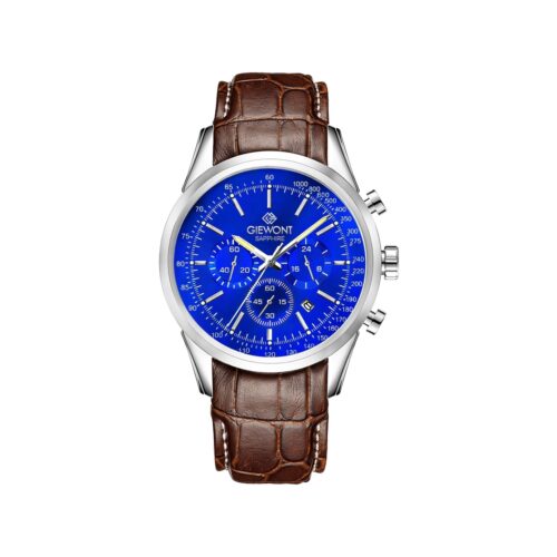 Zegarek Męski Giewont Chronograph Sapphire Srebrno Niebieski GW7650-A5