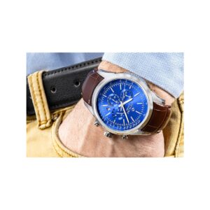 Zegarek Męski Giewont Chronograph Sapphire Srebrno Niebieski GW7650-A5