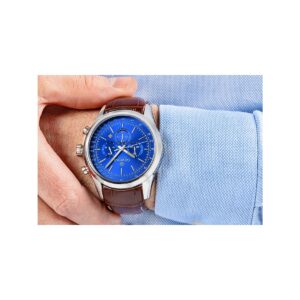 Zegarek Męski Giewont Chronograph Sapphire Srebrno Niebieski GW7650-A5