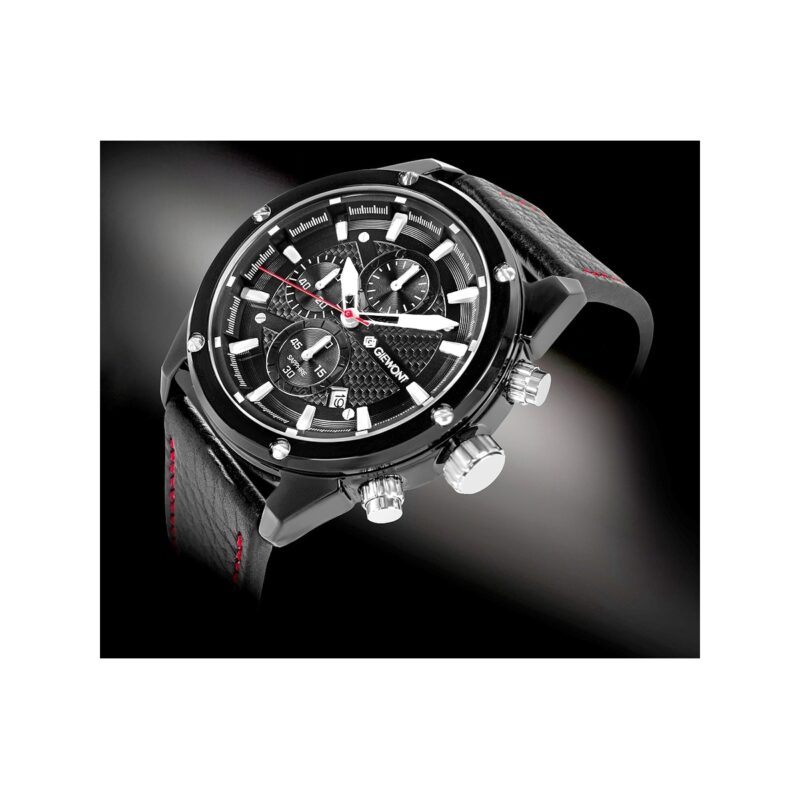 Zegarek Męski Giewont Chronograph Sapphire Czarny GW8810-A1