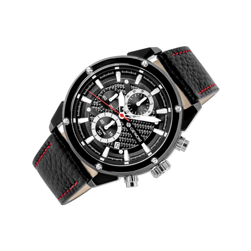 Zegarek Męski Giewont Chronograph Sapphire Czarny GW8810-A1