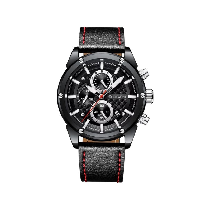 Zegarek Męski Giewont Chronograph Sapphire Czarny GW8810-A1