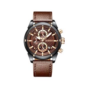 Zegarek Męski Giewont Chronograph Sapphire Czarno Brązowy GW8810-A3