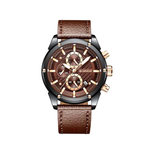 Zegarek Męski Giewont Chronograph Sapphire Czarno Brązowy GW8810-A3