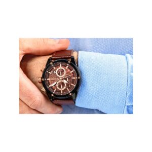 Zegarek Męski Giewont Chronograph Sapphire Czarno Brązowy GW8810-A3