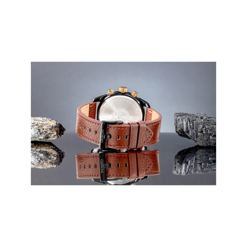 Zegarek Męski Giewont Chronograph Sapphire Czarno Brązowy GW8810-A3