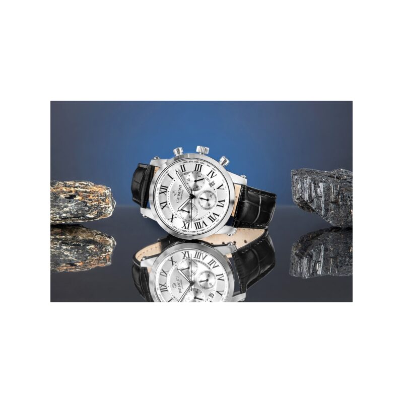 Zegarek Męski Giewont Chronograph Sapphire Srebrny GW6260-A1