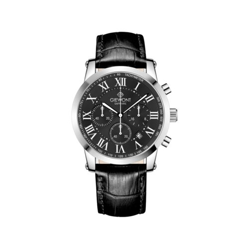 Zegarek Męski Giewont Chronograph Sapphire Srebrno Czarny GW6260-A2